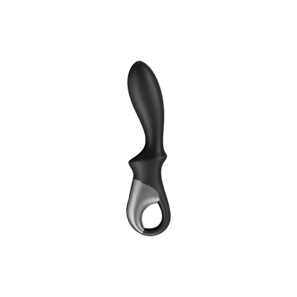 Vibromasseur noir USB, chauffant et connecté Heat Climax Satisfyer 